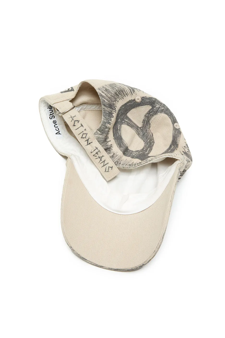 Acne Studios Large Print Hat 'Warm Beige'
