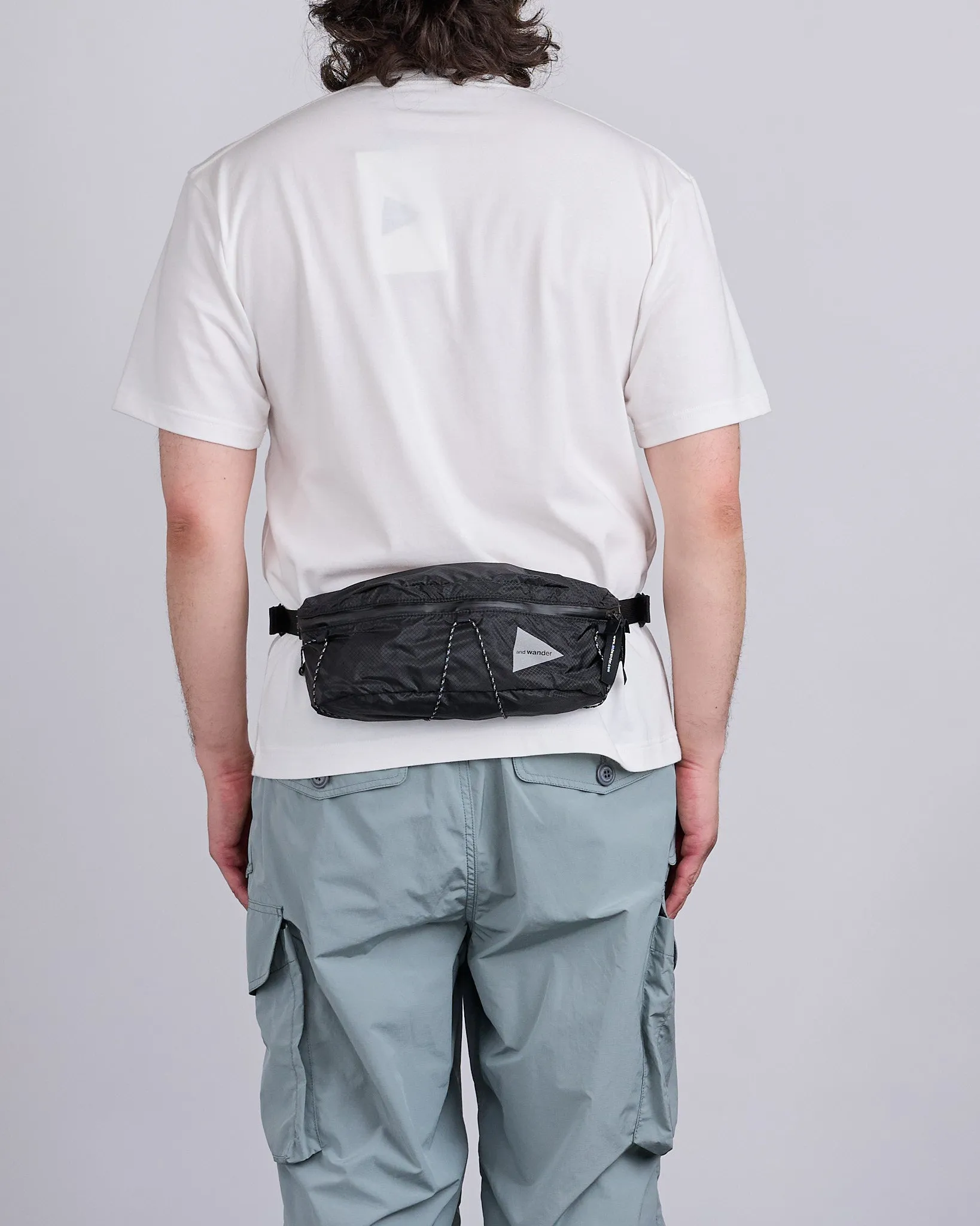 and wander Sil Nylon Waist Bag Charcoal