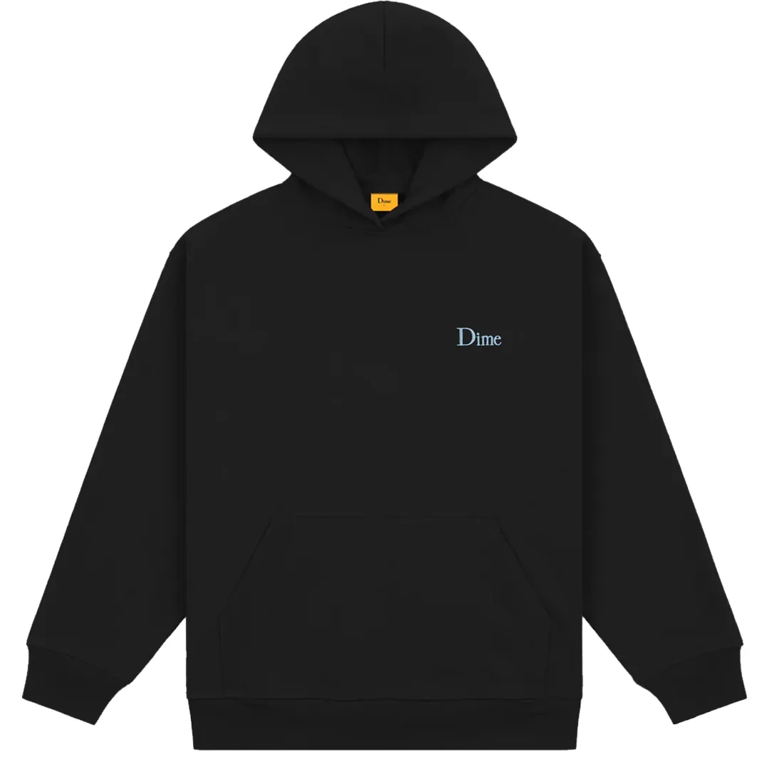 CLASSIC SMALL LOGO HOODIE BLACK/BLUE
