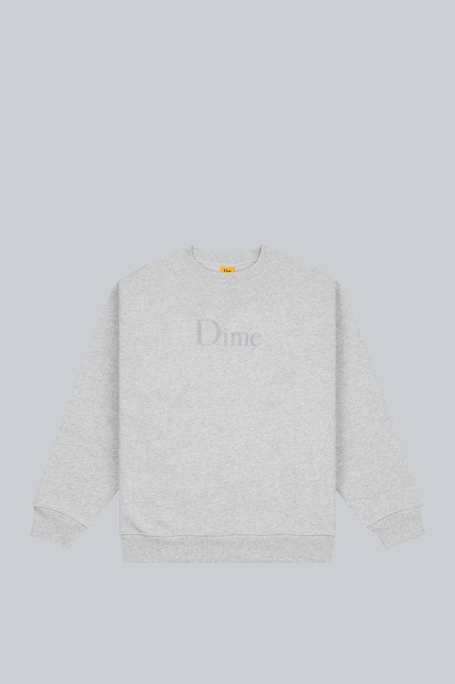 DIME CLASSIC SMALL LOGO CREWNECK HEATHER GRAY
