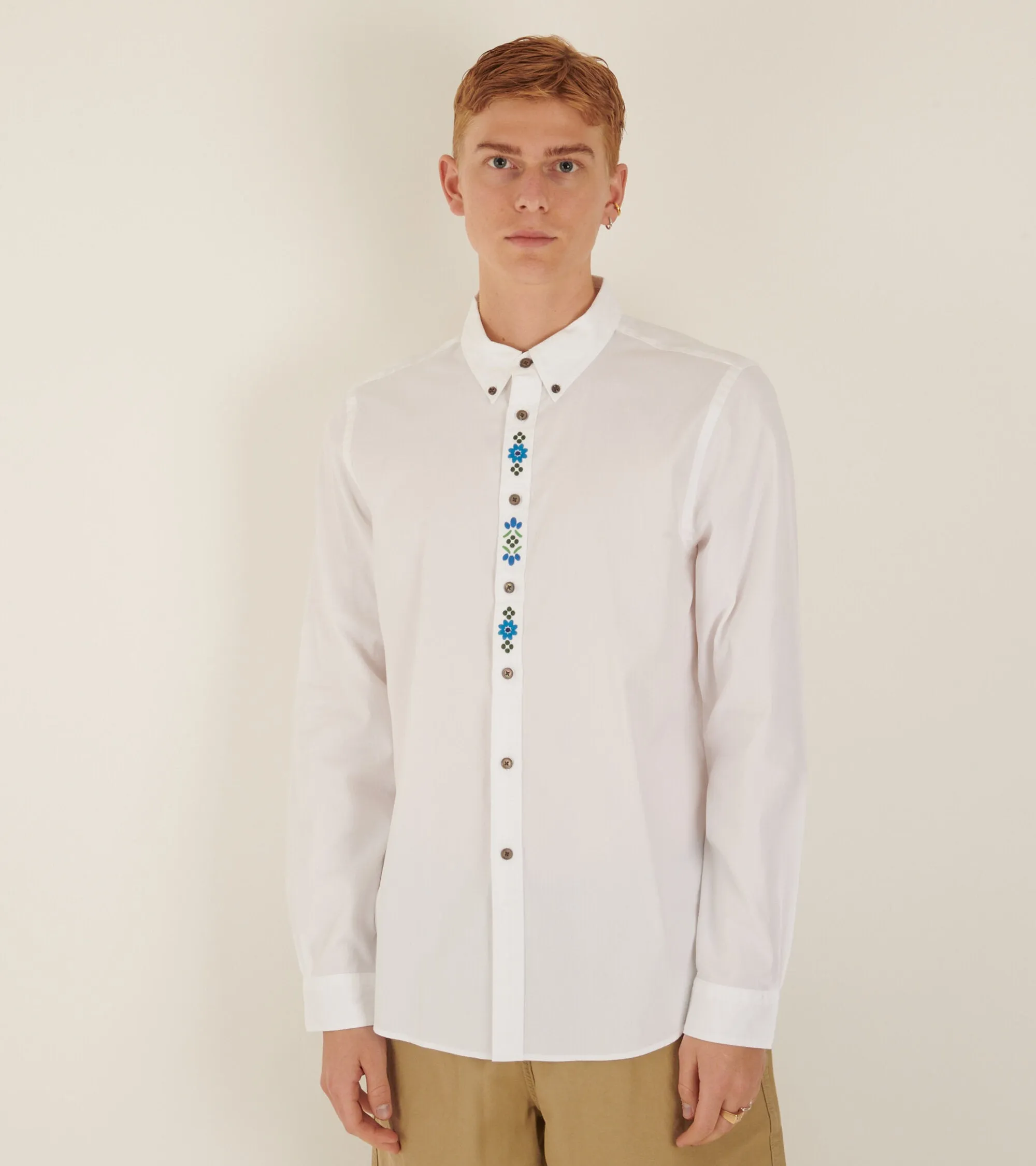 Embroidery Classic Shirt White