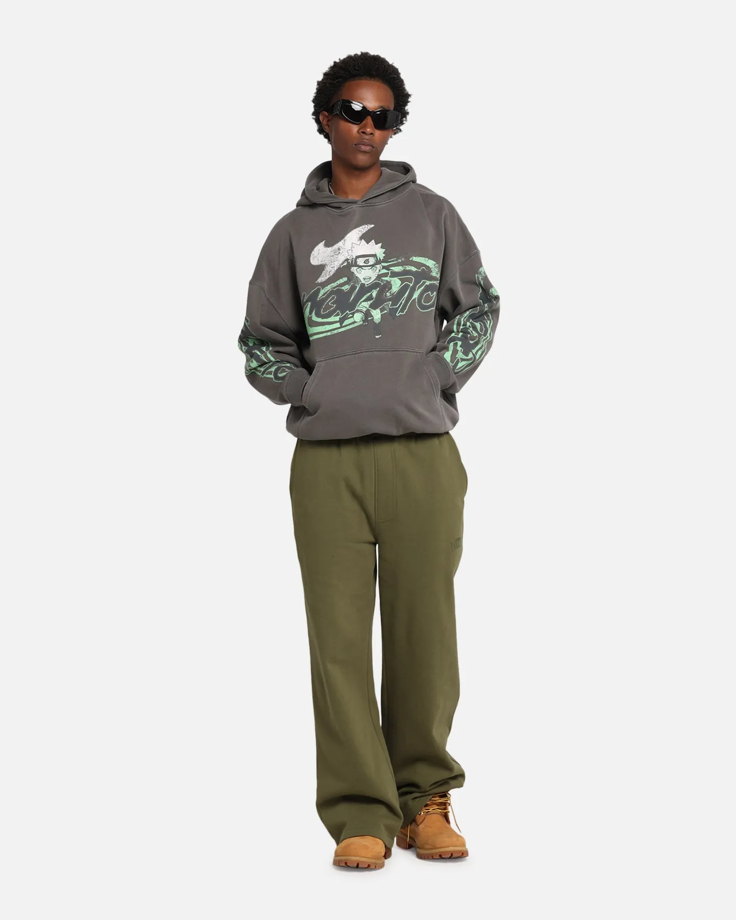 Goat Crew X Naruto Sage Mode Premium Hoodie Washed Charcoal