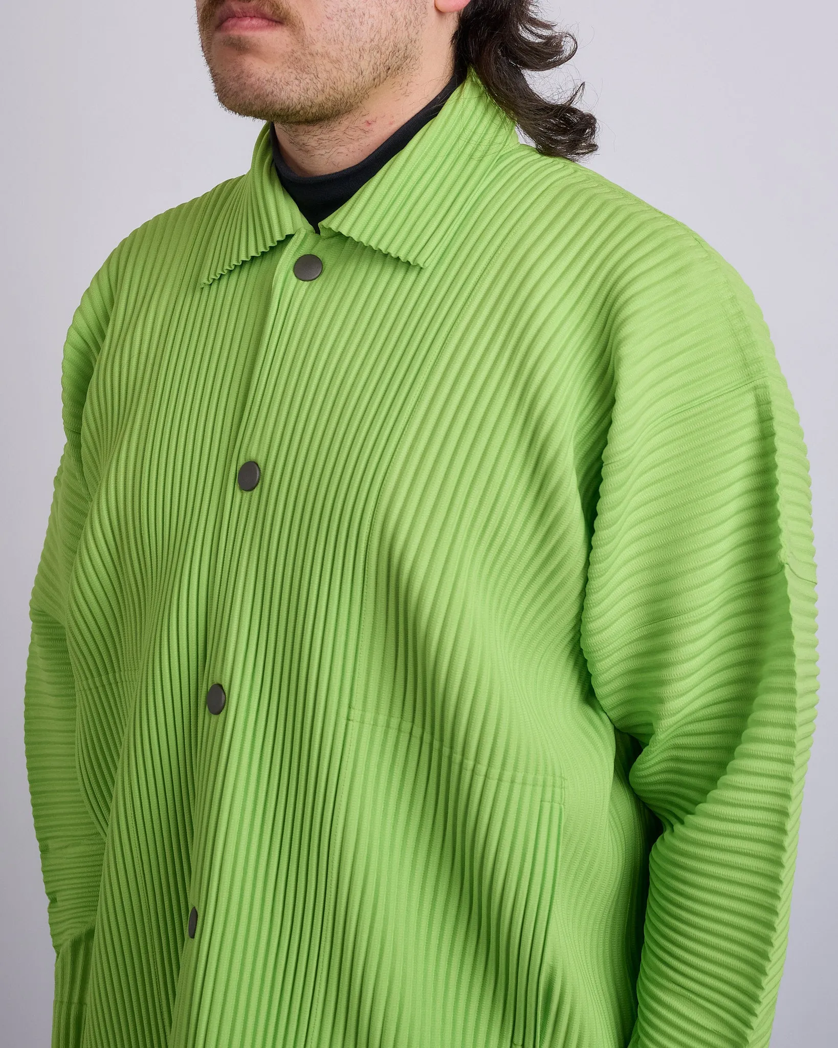 HOMME PLISS ISSEY MIYAKE Pleats March Snap Jacket Fresh Green