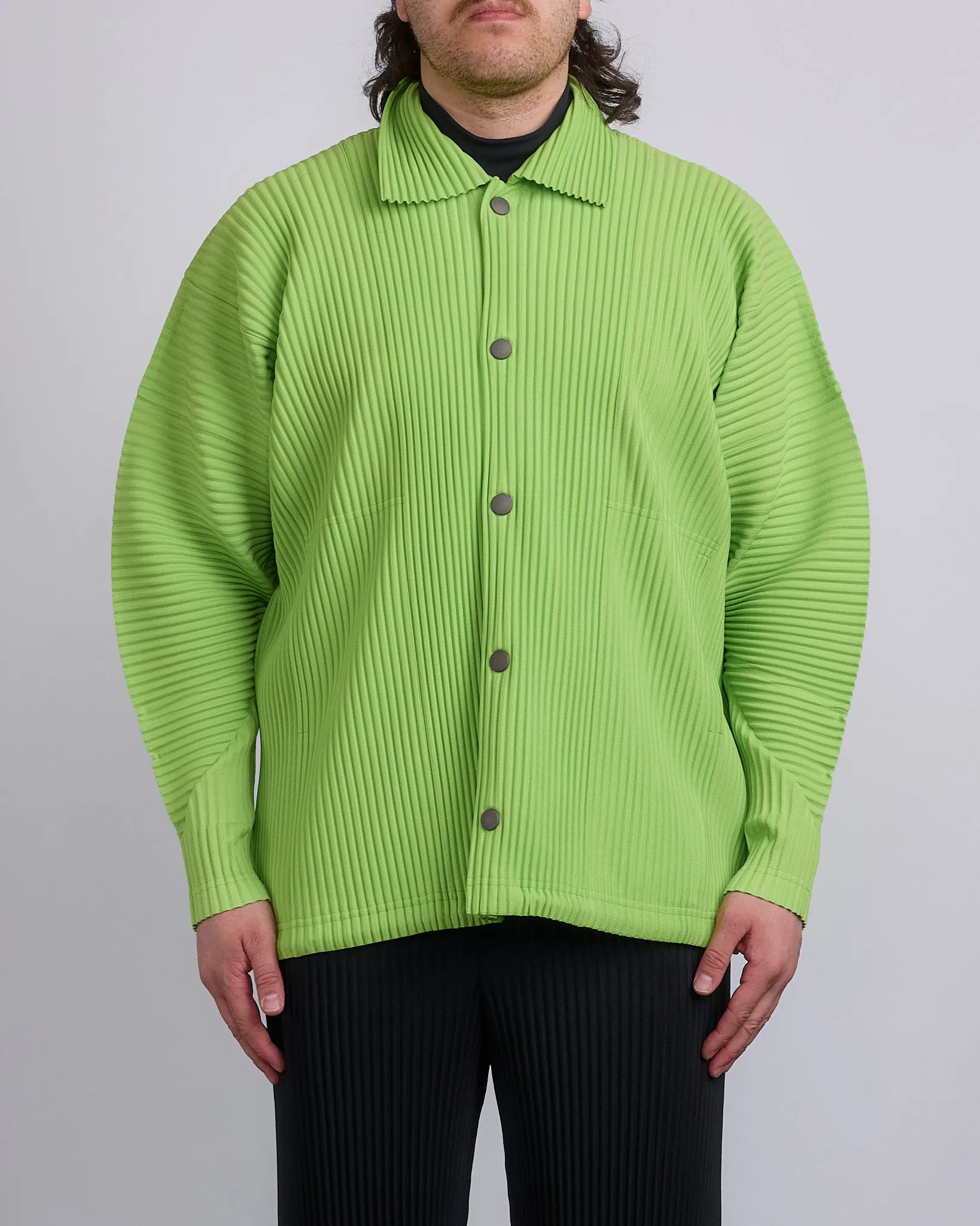 HOMME PLISS ISSEY MIYAKE Pleats March Snap Jacket Fresh Green