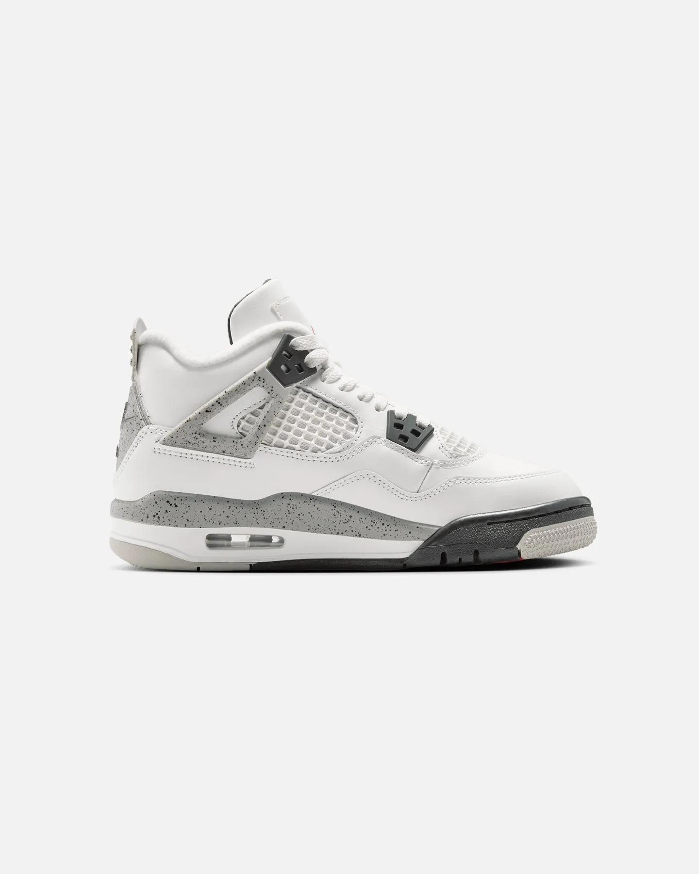 Jordan Kids' Air Jordan 4 Retro OG Remastered White Cement (GS) Summit White/Fire Red/Cement Grey