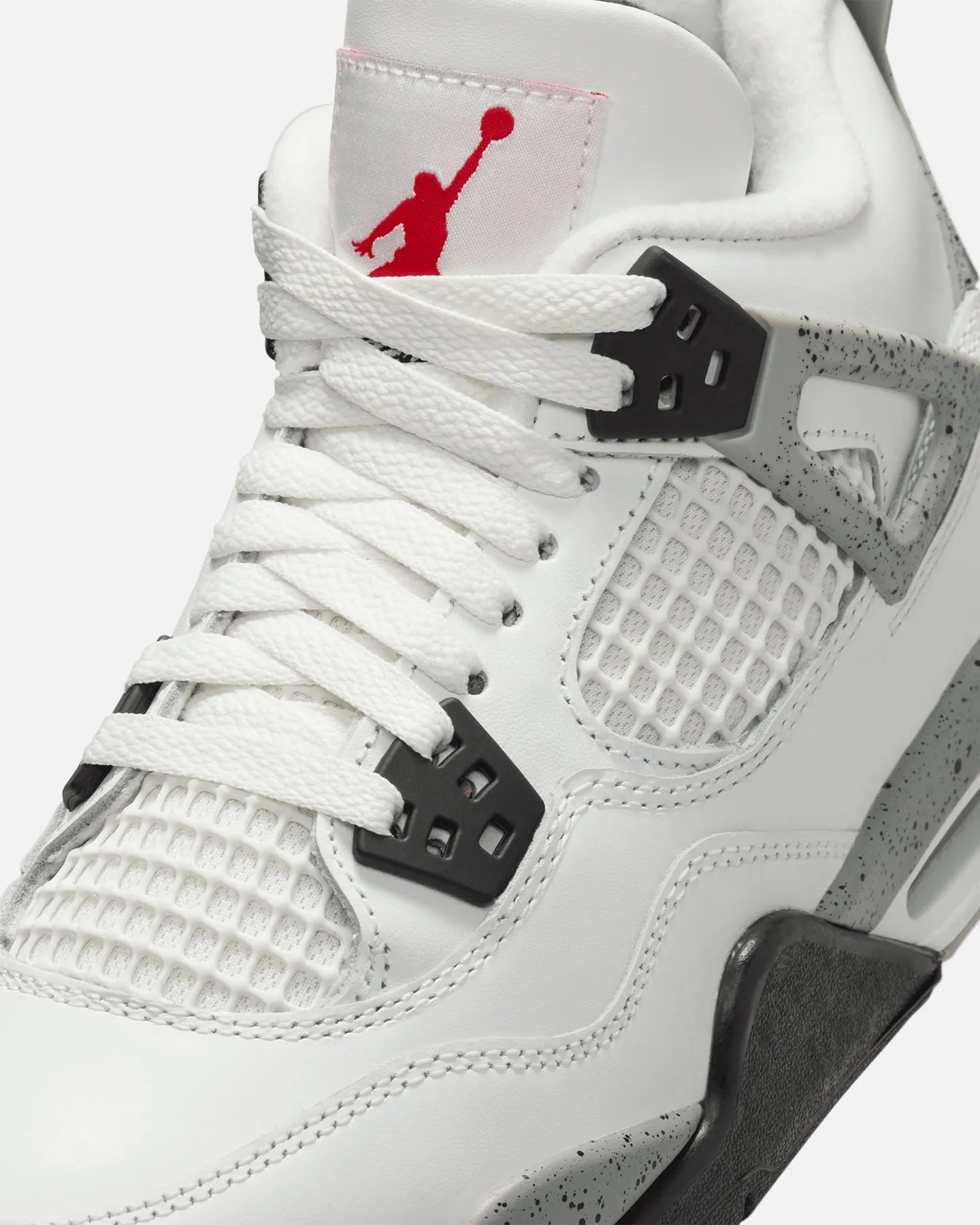 Jordan Kids' Air Jordan 4 Retro OG Remastered White Cement (GS) Summit White/Fire Red/Cement Grey