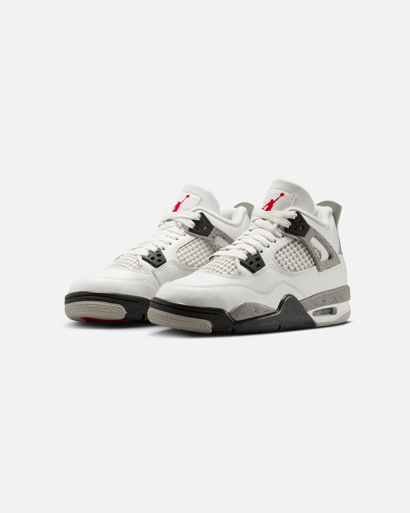 Jordan Kids' Air Jordan 4 Retro OG Remastered White Cement (GS) Summit White/Fire Red/Cement Grey