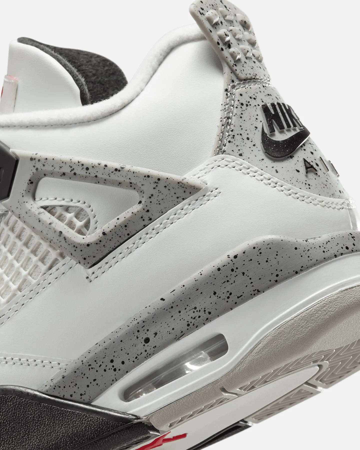 Jordan Kids' Air Jordan 4 Retro OG Remastered White Cement (GS) Summit White/Fire Red/Cement Grey