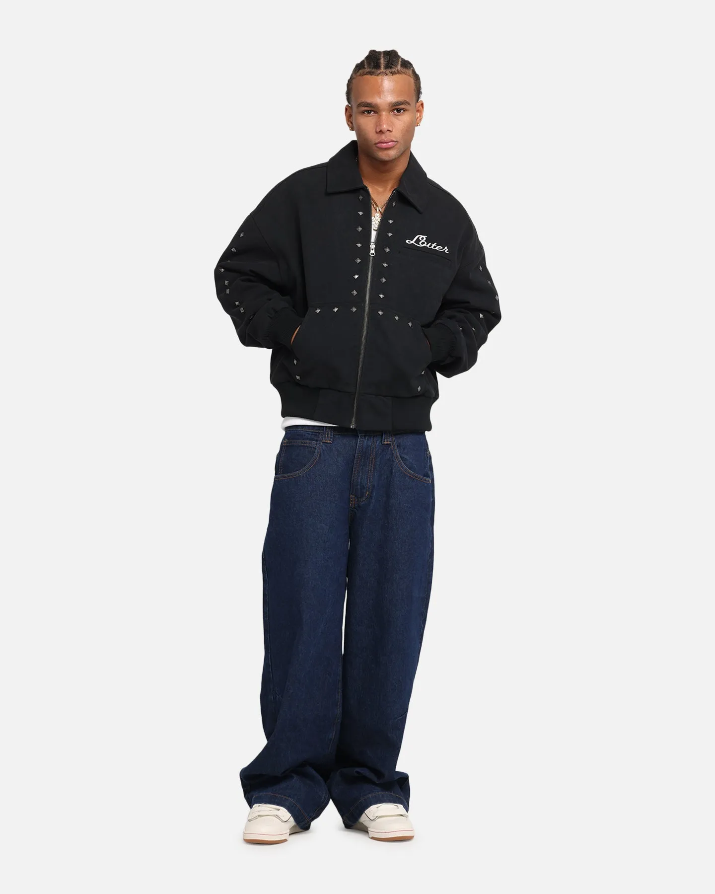 Loiter Chopper Work Jacket Washed Black