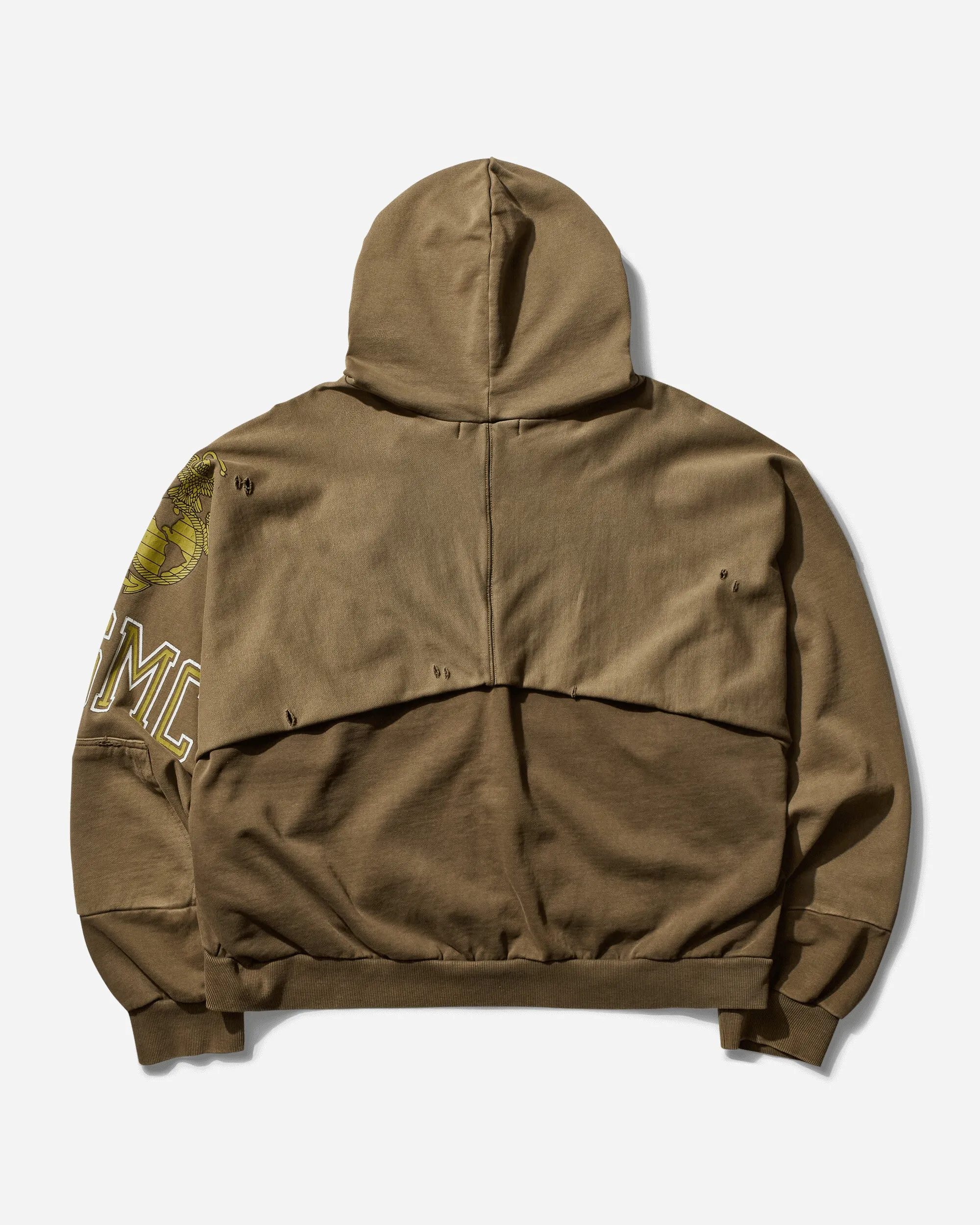 Men's Reconstructed Folded Zip Hoodie Khaki