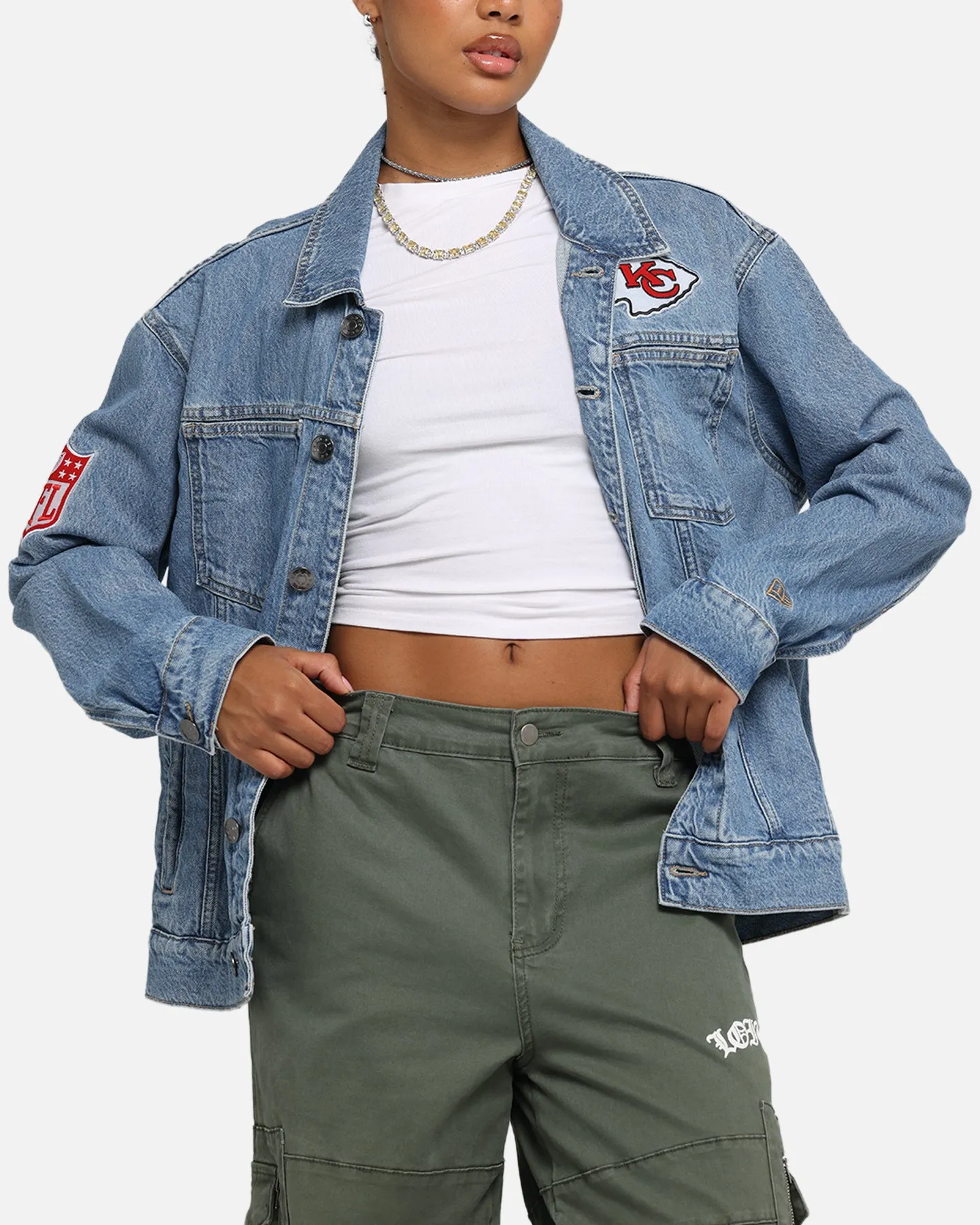 New Era Kansas City Chiefs NFL Denim Jacket Dark Blue