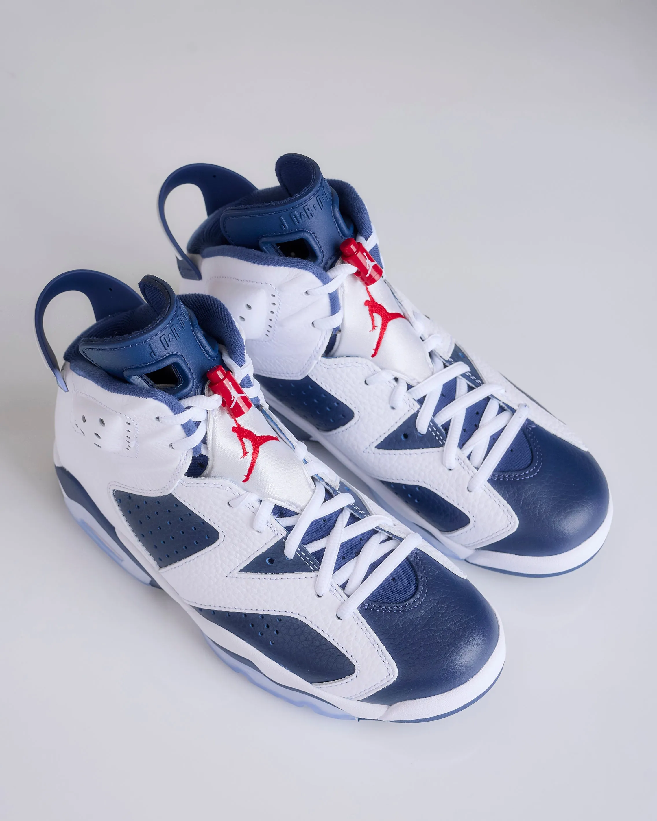Nike Men's Air Jordan 6 Retro Olympic White Varsity Red-Midnight Navy