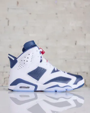 Nike Men's Air Jordan 6 Retro Olympic White Varsity Red-Midnight Navy