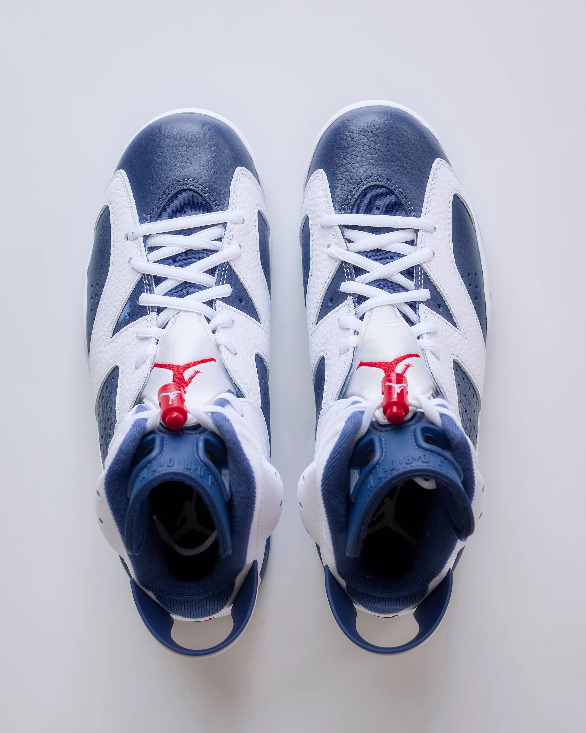 Nike Men's Air Jordan 6 Retro Olympic White Varsity Red-Midnight Navy