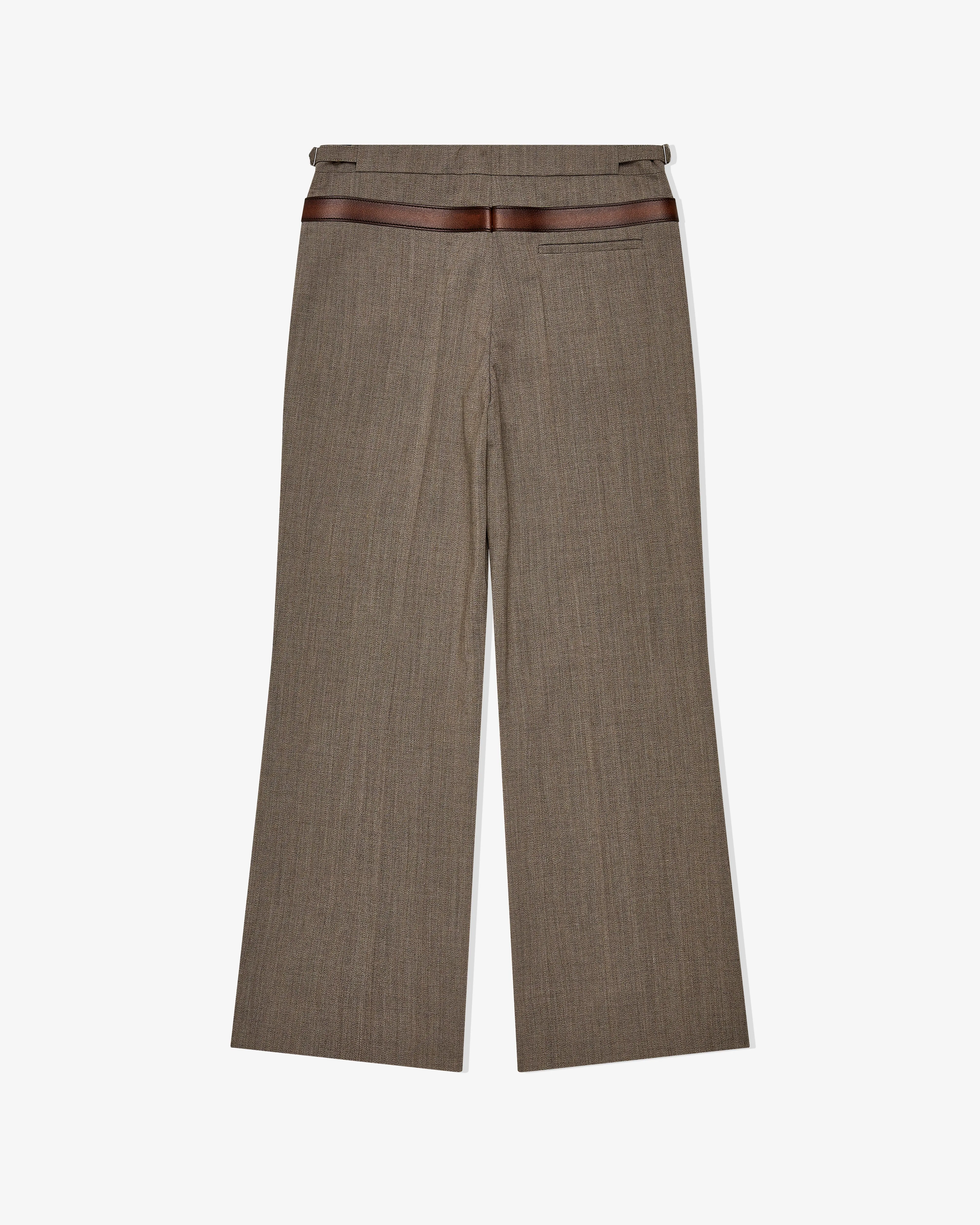 Prada - Women's Technical Wool Pants With Printed Belt - (Clay Grey)