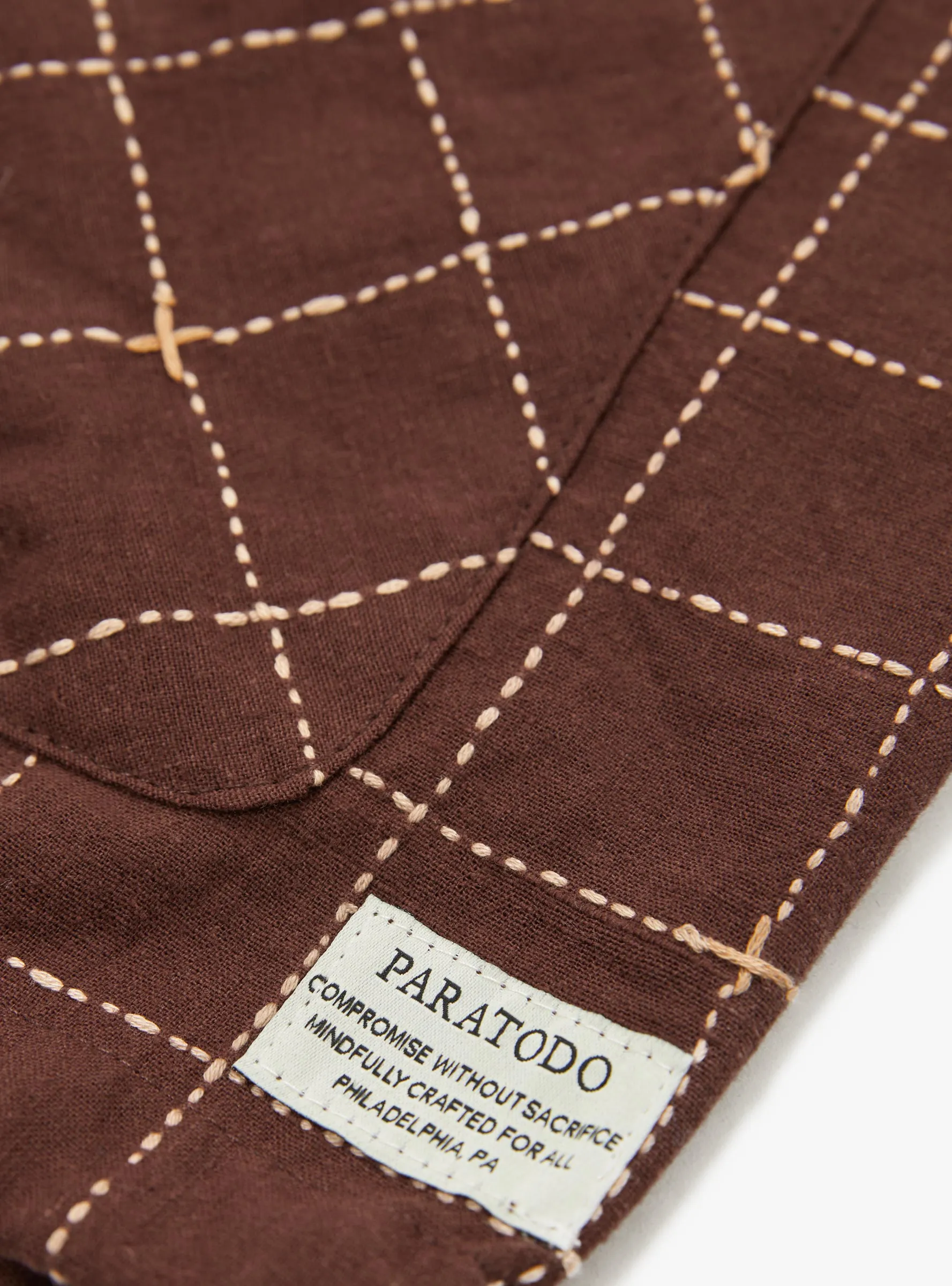 Segundo Smock Shirt Kantha Grid