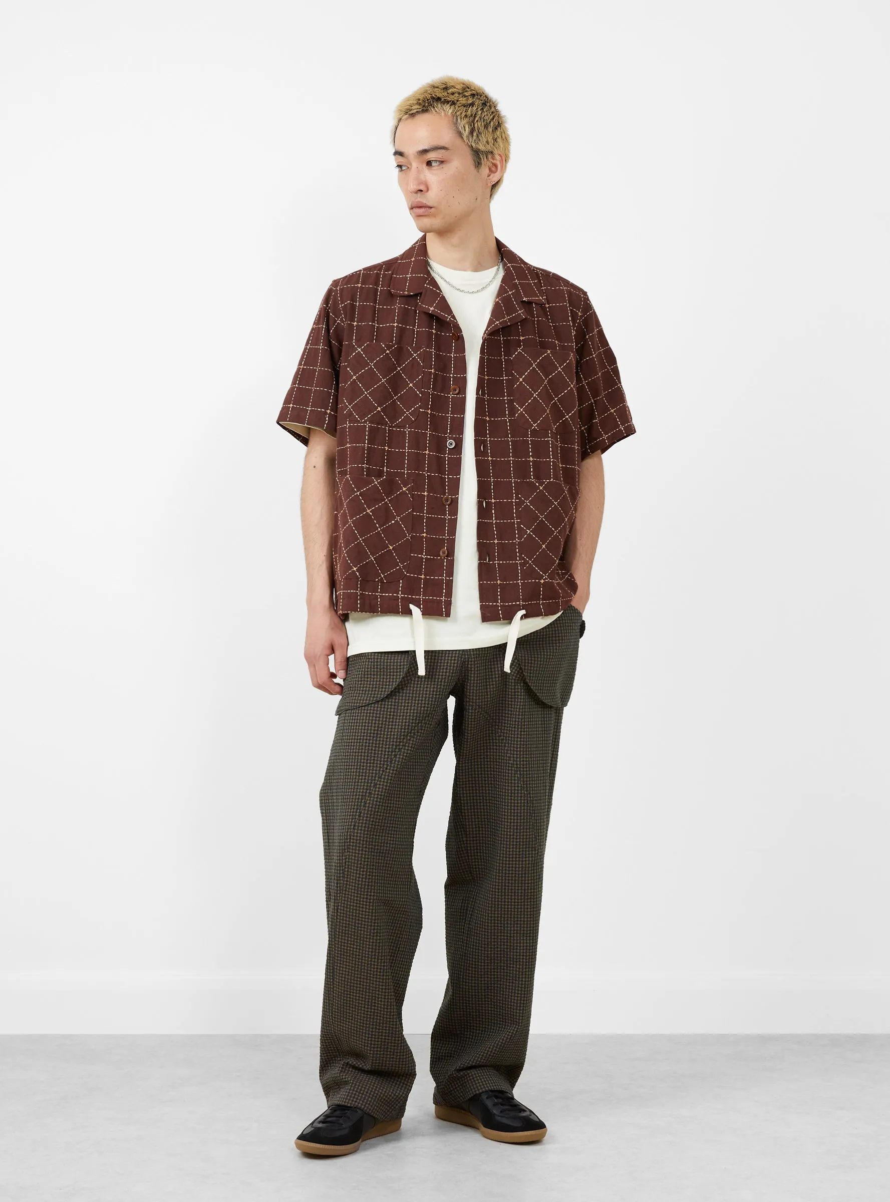 Segundo Smock Shirt Kantha Grid