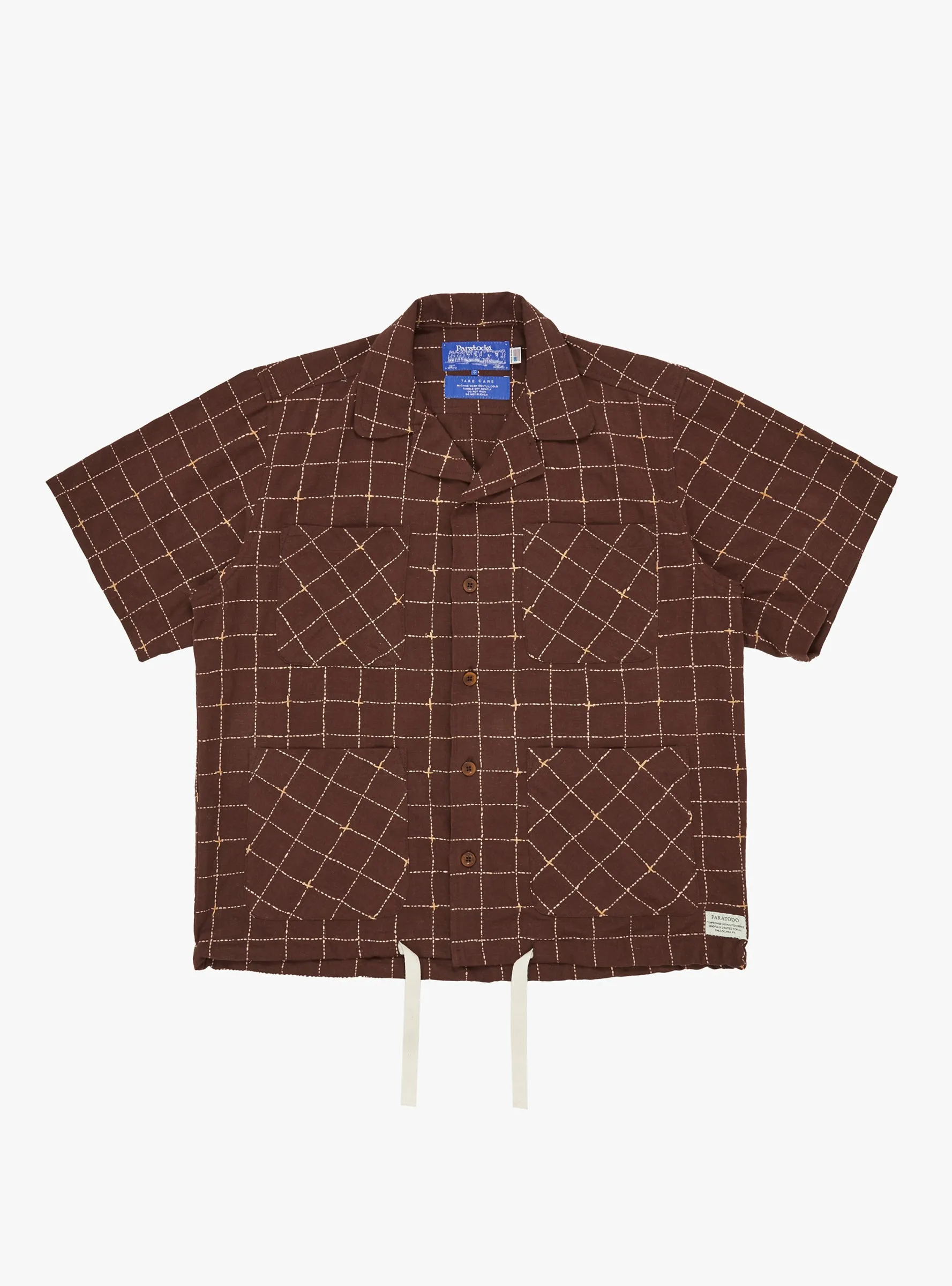 Segundo Smock Shirt Kantha Grid