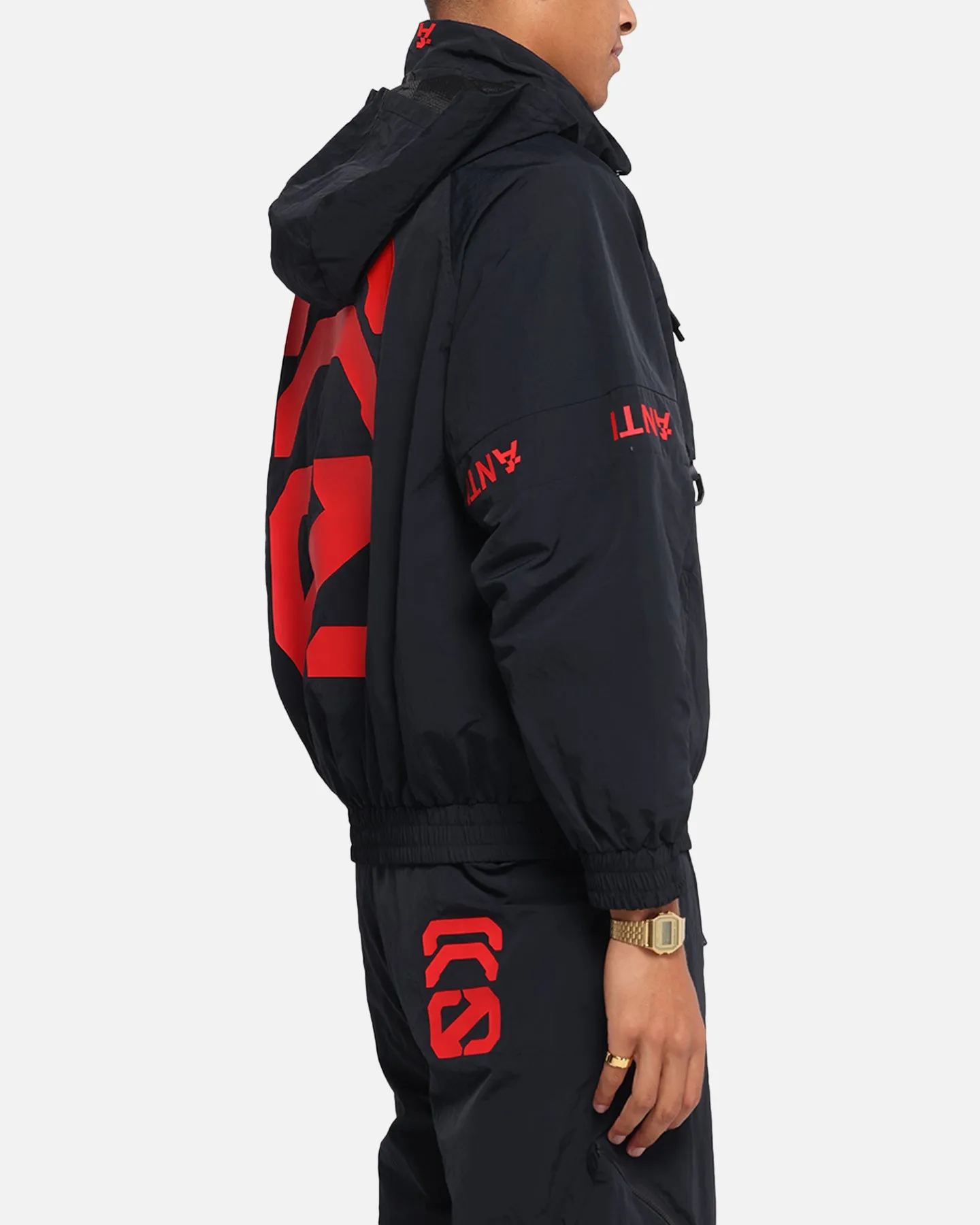 The Anti Order Faction Technical Windbreaker Jacket Black/Red