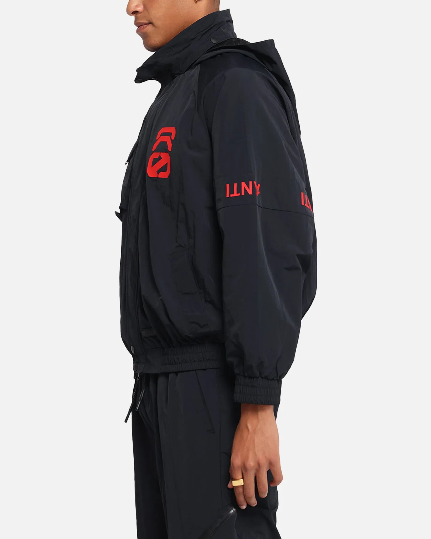 The Anti Order Faction Technical Windbreaker Jacket Black/Red