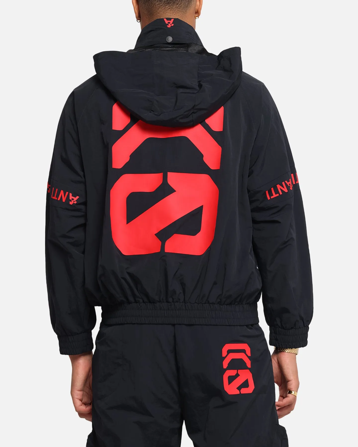 The Anti Order Faction Technical Windbreaker Jacket Black/Red