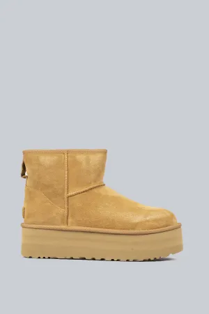 UGG CLASSIC MINI PLATFORM WOMEN'S CHESTNUT
