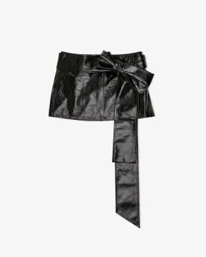 Vaquera - Women's Bow Mini Skirt - (Black)
